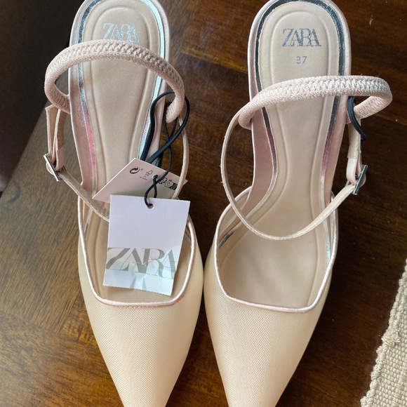ZARA Mesh and Satin Heels - Picture 5 of 7